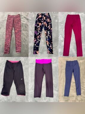 Lot of 6 XS/S Leggings - 1 Capri